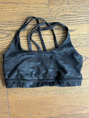 lululemon athletica Black Camo Multi-Strap Sports Bra